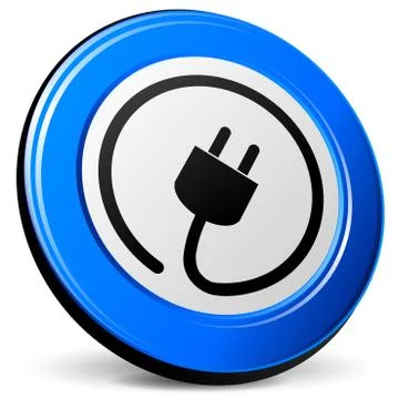 Electricity blue icon Stock Illustration