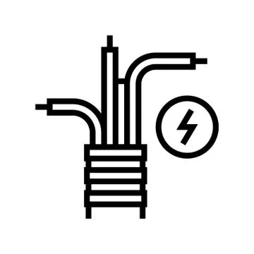 Electricity cable line icon vector illustration Ilustración de archivo