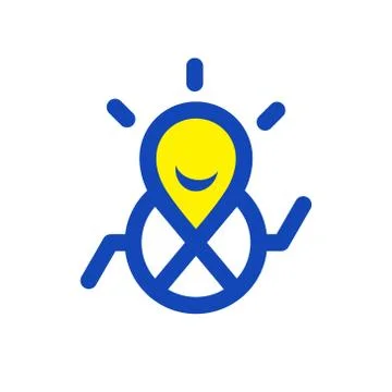 Electricity character sign Stock Illustration