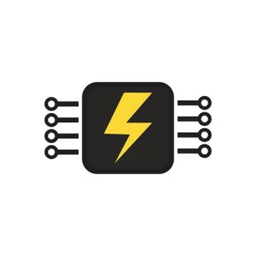 Electricity chip, abstract vector design by ESP10 Stock Illustration