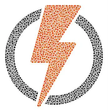 Electricity Composition of Dots Stock Illustration