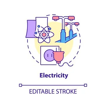 Electricity concept icon Stock Illustration