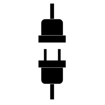 Electricity connection icon on white background. electrical power plug icon. Stock Illustration