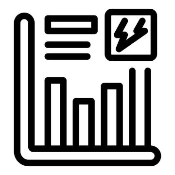 Electricity consumption report showing usage statistics with diagram and li.. Stock Illustration