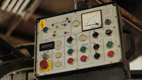 Electricity control panel in the old factory Video stock 89162416