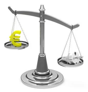 Electricity costs Stock Illustration