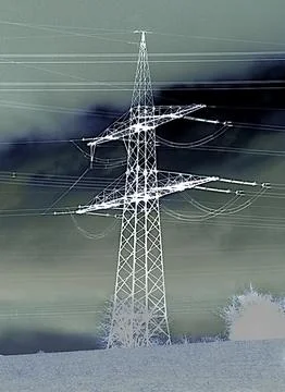 Electricity current voltage high voltage line volt ampere Stock Photos