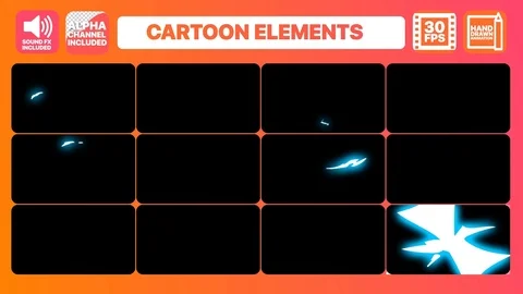 Electricity Elements And Titles Stock After Effects
