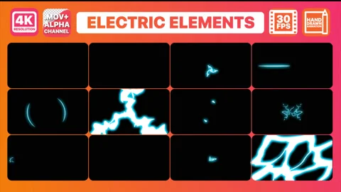 Electricity Elements Stock Footage 130666516