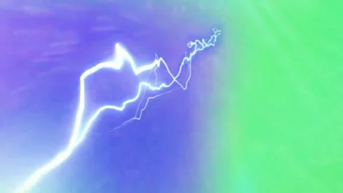 Electricity flows through a green Stock Footage 338217212