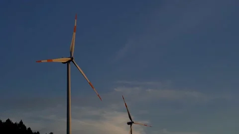 Electricity generating wind roses Stock Footage 148531869