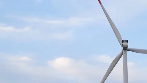 Electricity Generating Wind Turbine Stock Footage 114432265