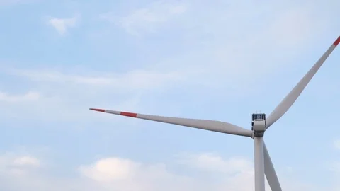 Electricity Generating Wind Turbine Stock Footage 114432761
