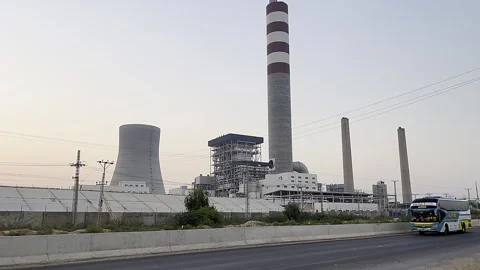 Electricity generation GENCO-3 in Jamshoro, Hyderabad on October 18, 2024. Stock Footage 295084349
