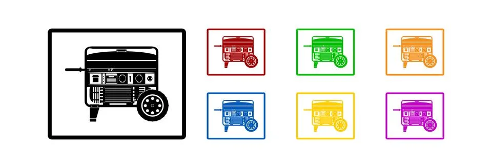Electricity generator icon. Stock Illustration