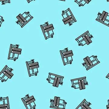 Electricity generator industry vector seamless pattern Stock Illustration
