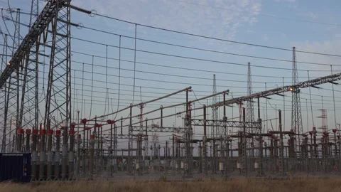 Electricity Grid Power Line Vídeo Stock 200231887