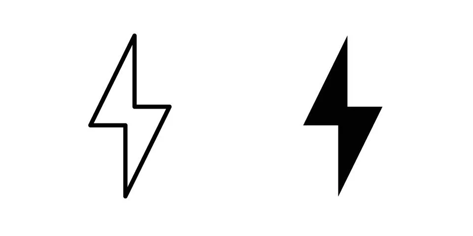 Electricity icon for design projects and web UI Stock Illustration