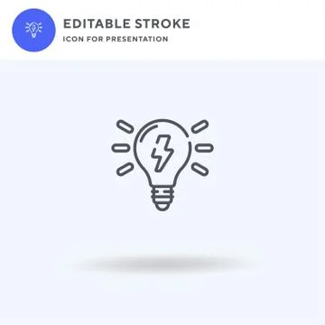 Electricity icon vector, filled flat sign, solid pictogram isolated on white Illustrazione stock