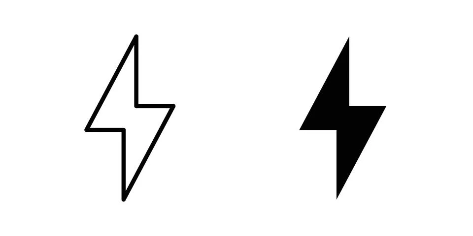 Electricity icon vector symbol graphics Stock Illustration