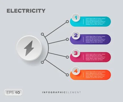 Electricity Infographic Element Stock Illustration