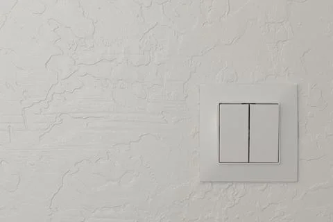 Electricity light switcher wall background white color Stock Photos