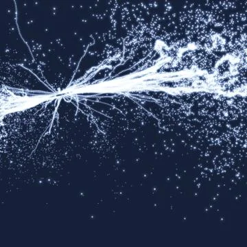 Electricity lighting effects. Array with Dynamic Particles. Stock Illustration