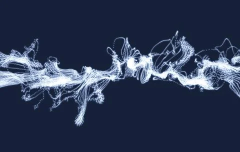 Electricity lighting effects. Array with Dynamic Particles. Stock Illustration