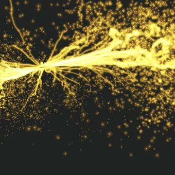 Electricity lighting effects. Array with Dynamic Particles. Stock Illustration