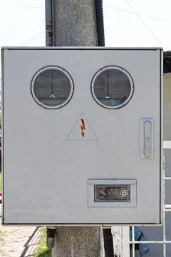 Electricity meter box Stock Photos