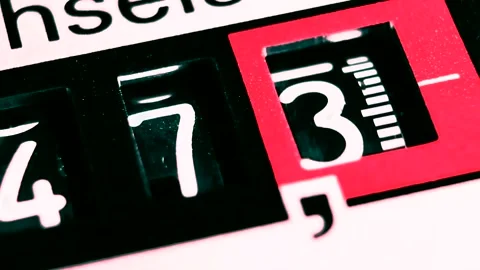 Electricity meter electric meter with red dial number. Stock Footage 269688297