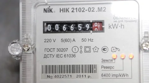 Electricity meter Stock Footage