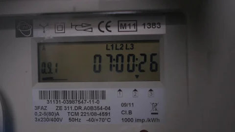 Electricity meter Stock-Footage 89562132