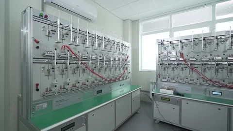 Electricity meter tester. The laboratory. Stock Footage 167252329