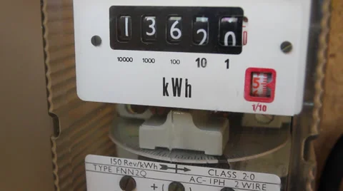 Electricity meter turning Video stock 38194415