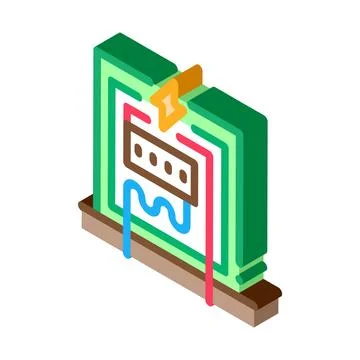 Electricity panel isometric icon vector illustration color イラスト素材