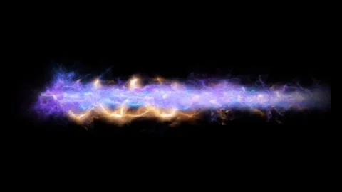 Electricity particles motion black background stock video Stock Footage 267976796