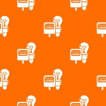 Electricity pattern vector orange Illustrazione stock