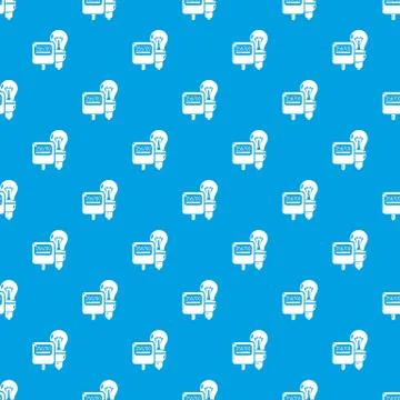 Electricity pattern vector seamless blue Illustrazione stock