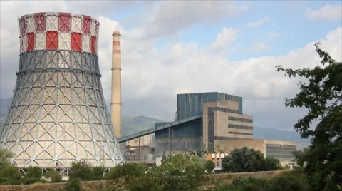 Electricity plant, CHP Stock Footage