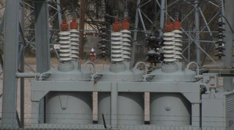 Electricity plant closeup Stock Footage 33838673