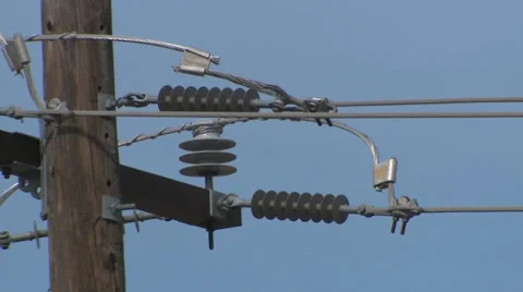 Electricity plant post closeup Video stock 33838704