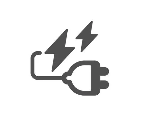 Electricity plug simple icon. Energy type for battery sign. Vector 스톡 일러스트