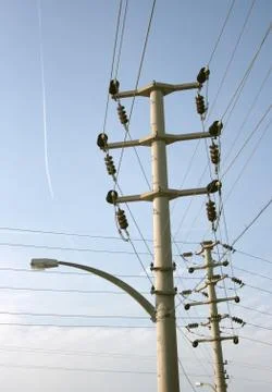 Electricity pole Stock Photos