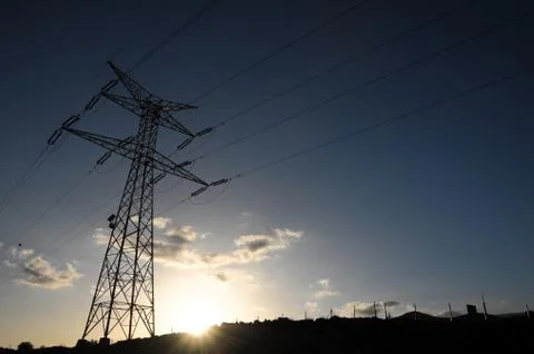 Electricity pole Stock Photos