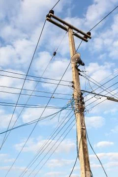 Electricity pole Stock Photos