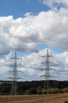 An electricity pole Stock Photos