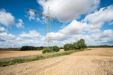 An electricity pole Stock Photos