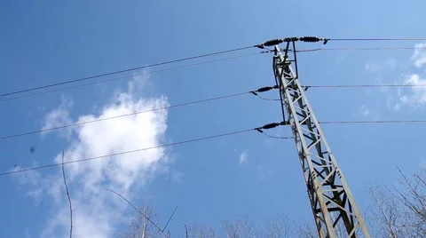 Electricity poles Stock Footage 49722519