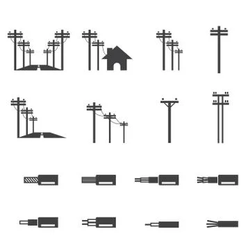 Electricity post icon Stock Illustration